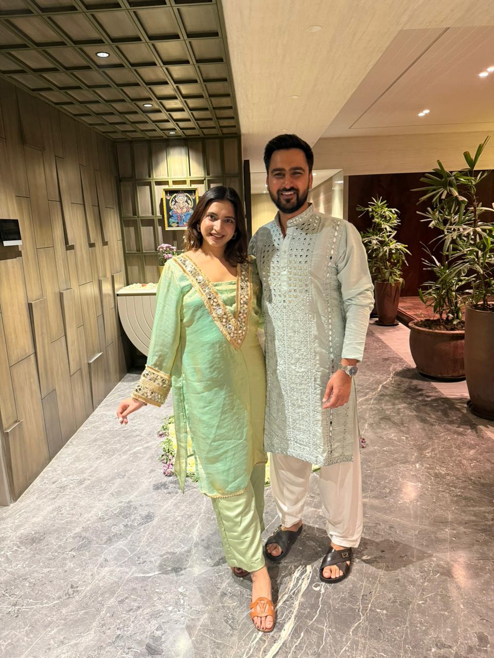 Meher Tissue Kurta With Silk Pants