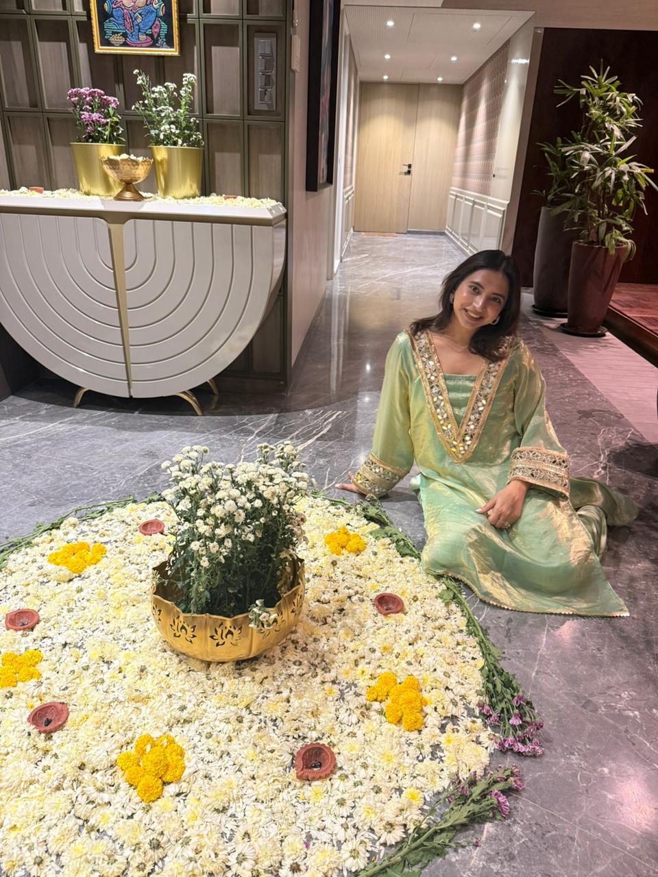 Meher Tissue Kurta With Silk Pants