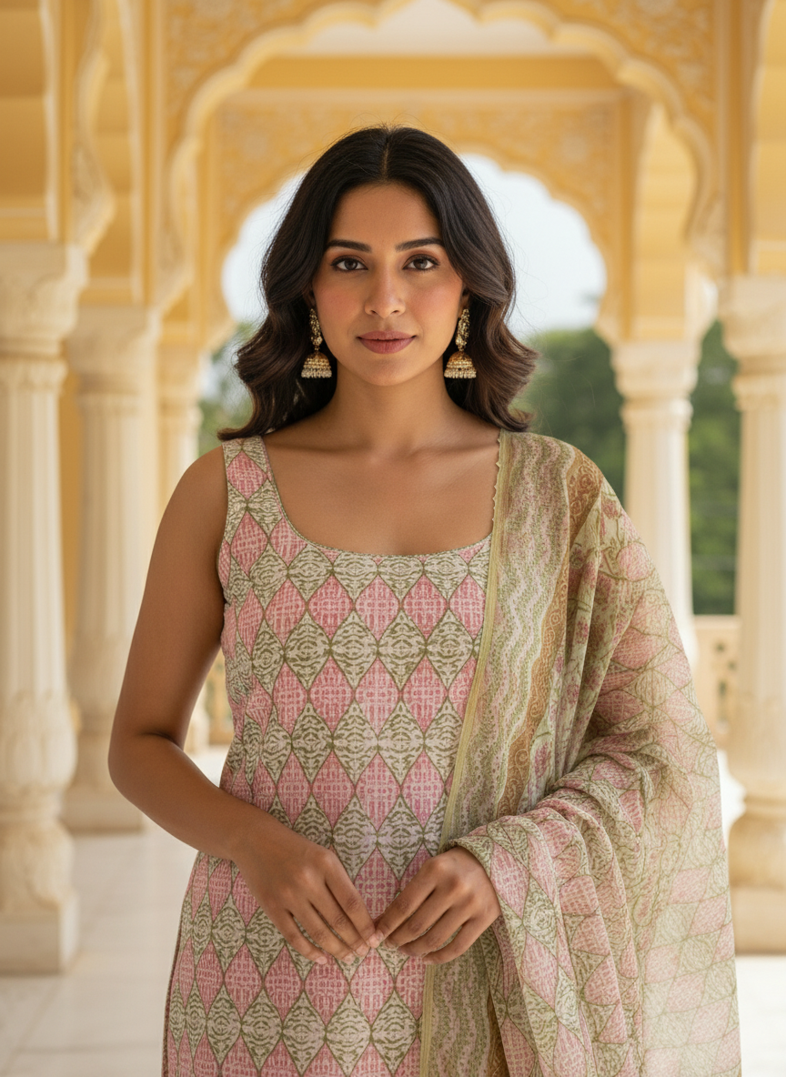 Sunheri Straight Kurta Pant Set