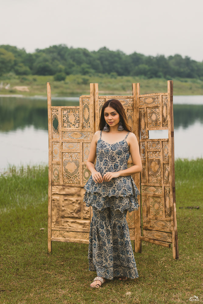 Nazm' Kurta & Sharara With Dupatta As Seen on Komal Pandey