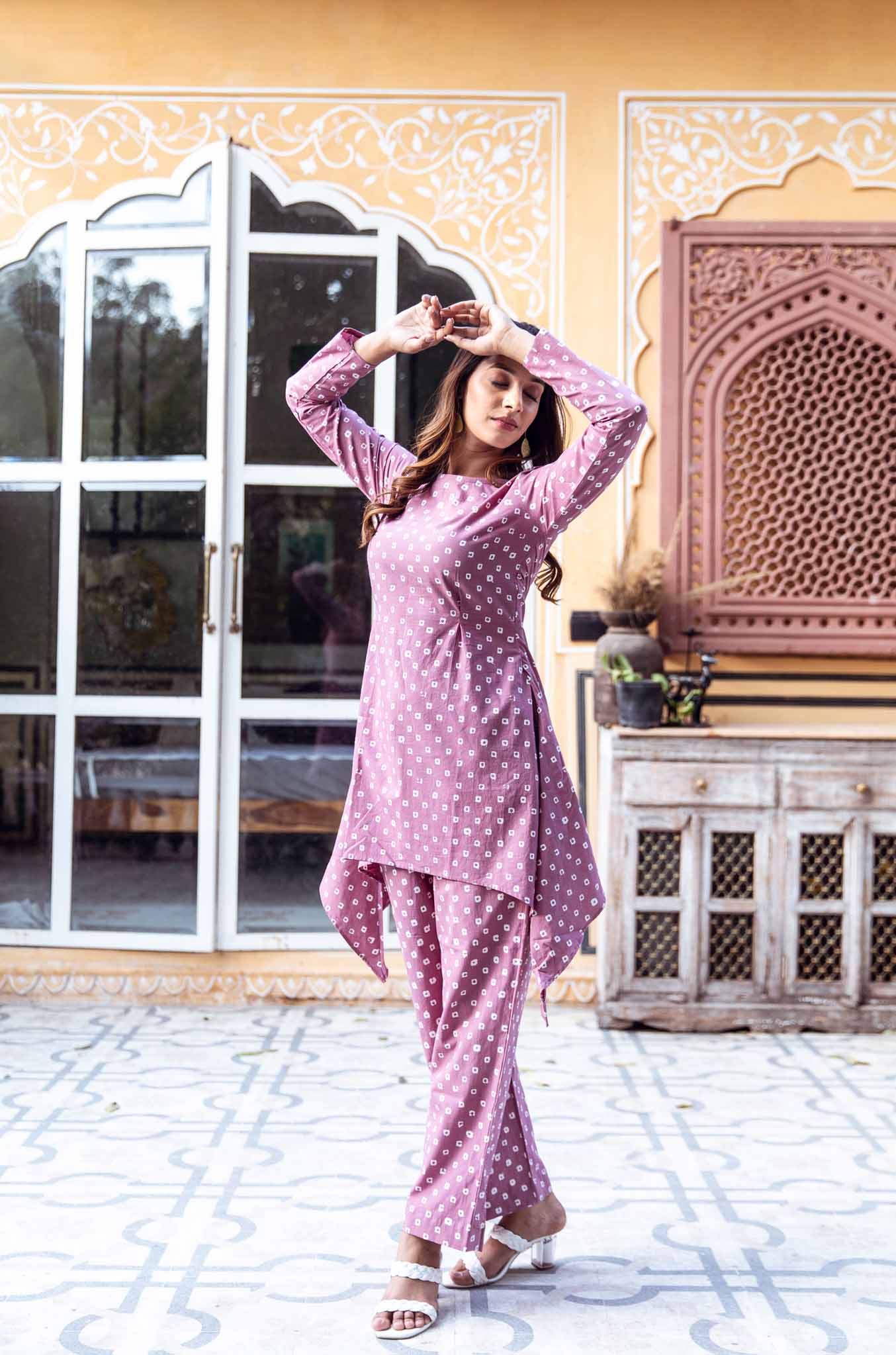 Subah Bandhani Kurta Set