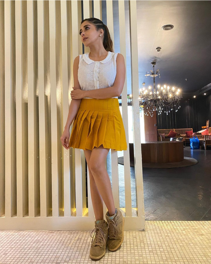 Mustard Medow' Skirt As Seen on Tinna Datta