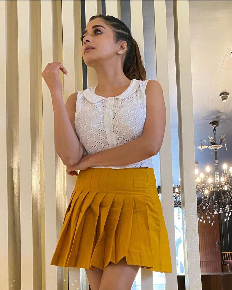 Mustard Medow' Skirt As Seen on Tinna Datta