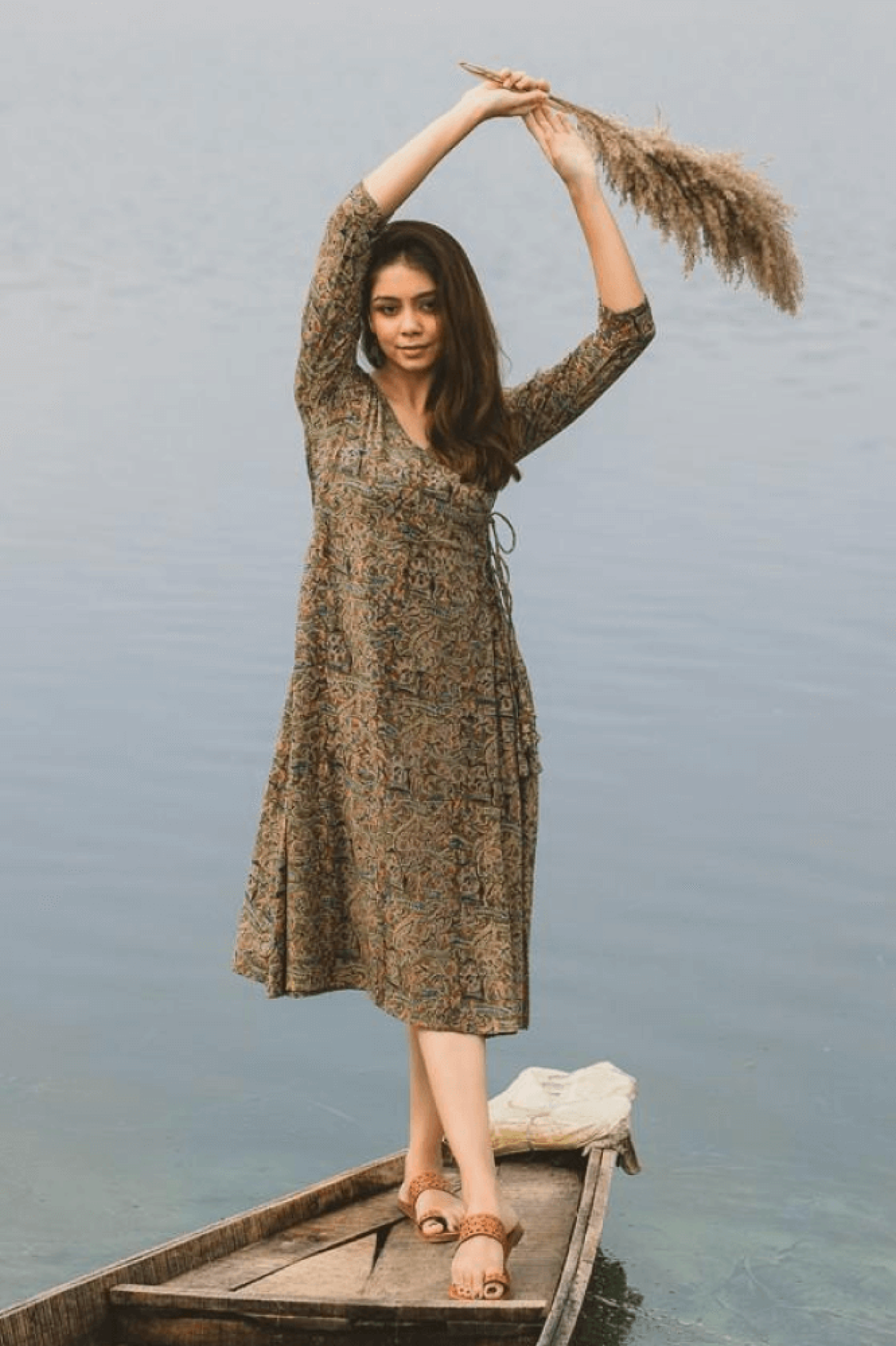 Aahatein' Kalamkari Wrap Around Dress
