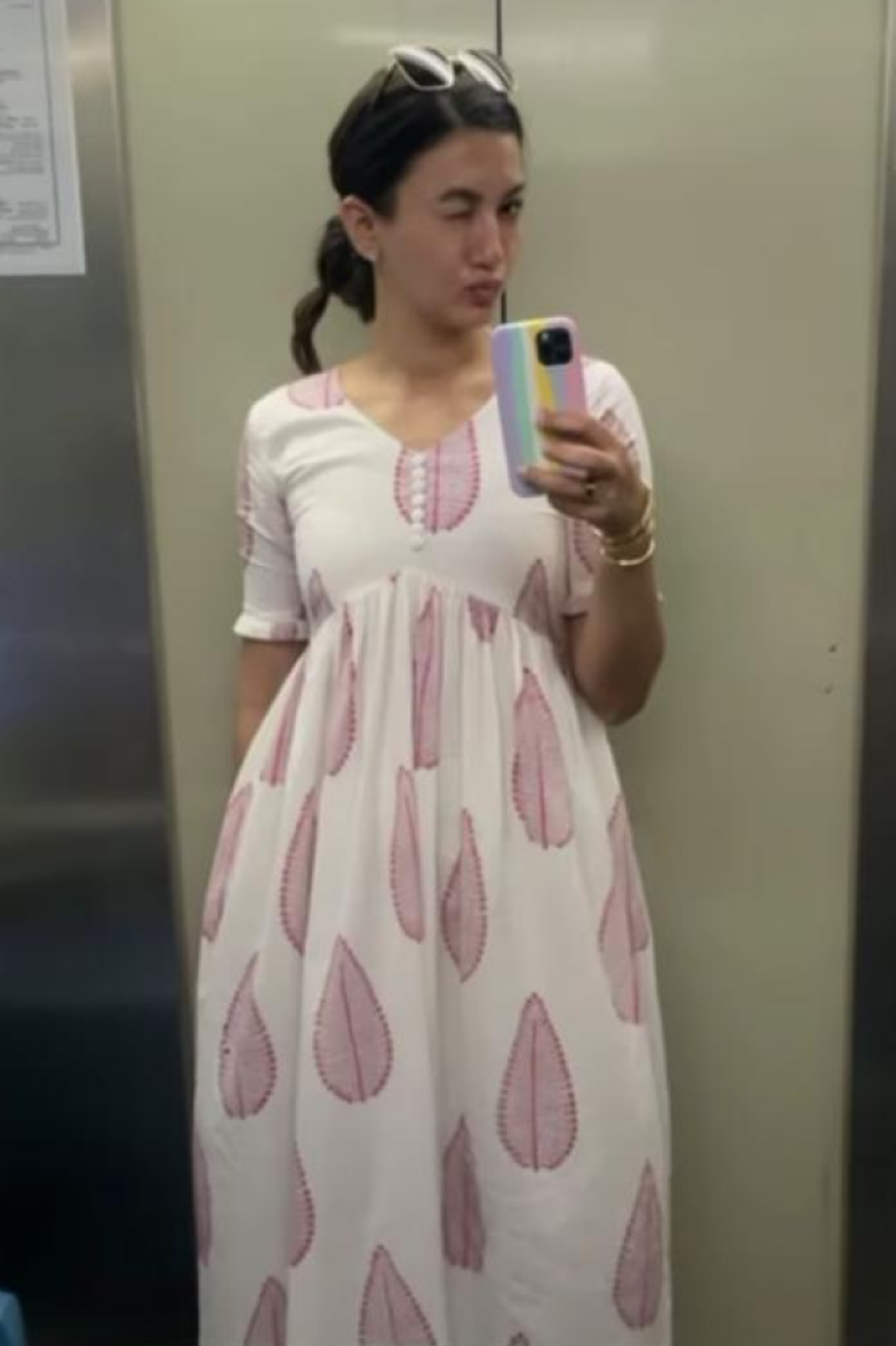 White Long Dress As Seen on Gauahar Khan