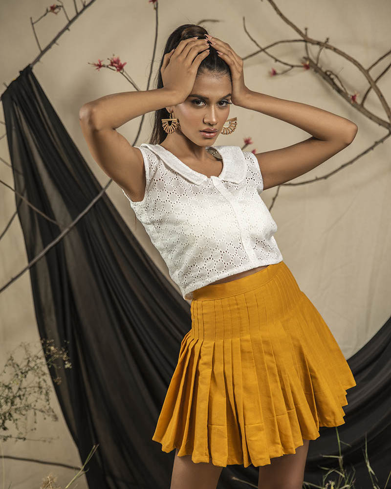 Mustard Medow' Skirt As Seen on Tinna Datta