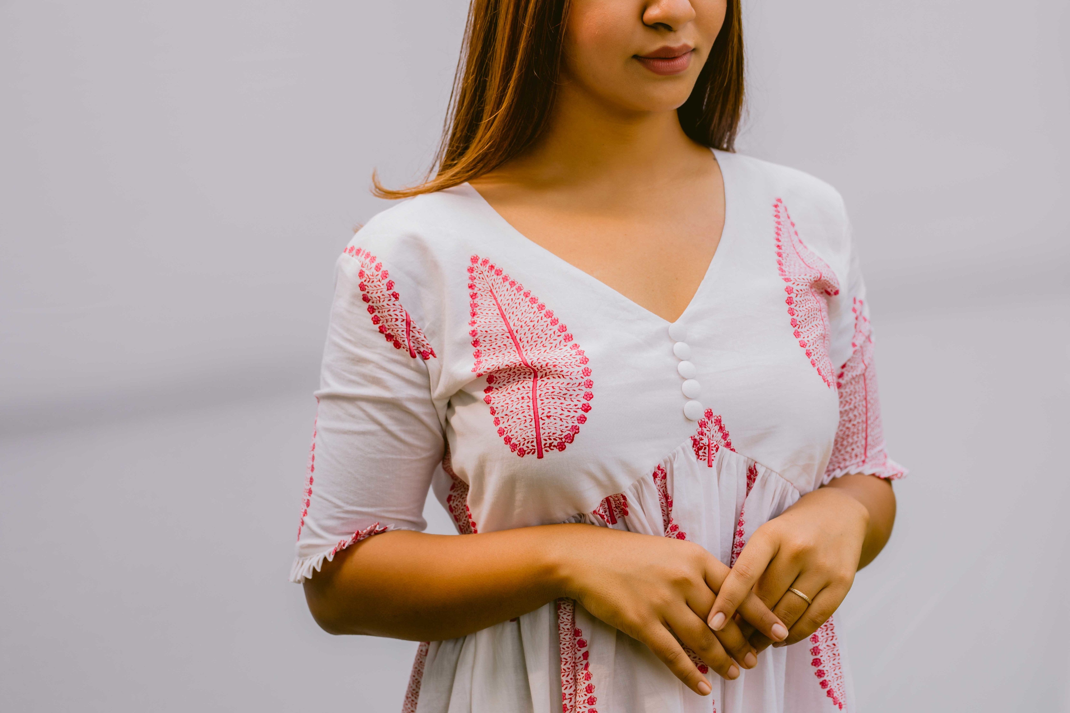 White Long Dress As Seen on Gauahar Khan