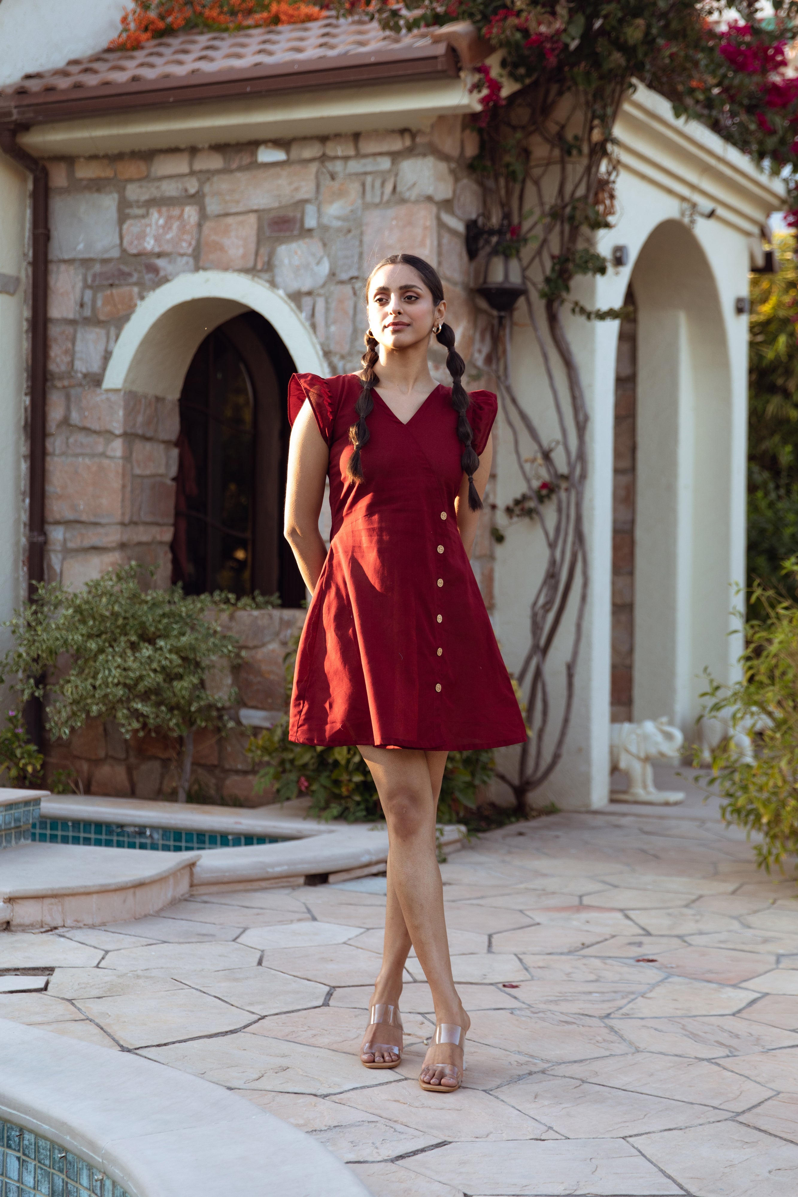 Coral Short Dress