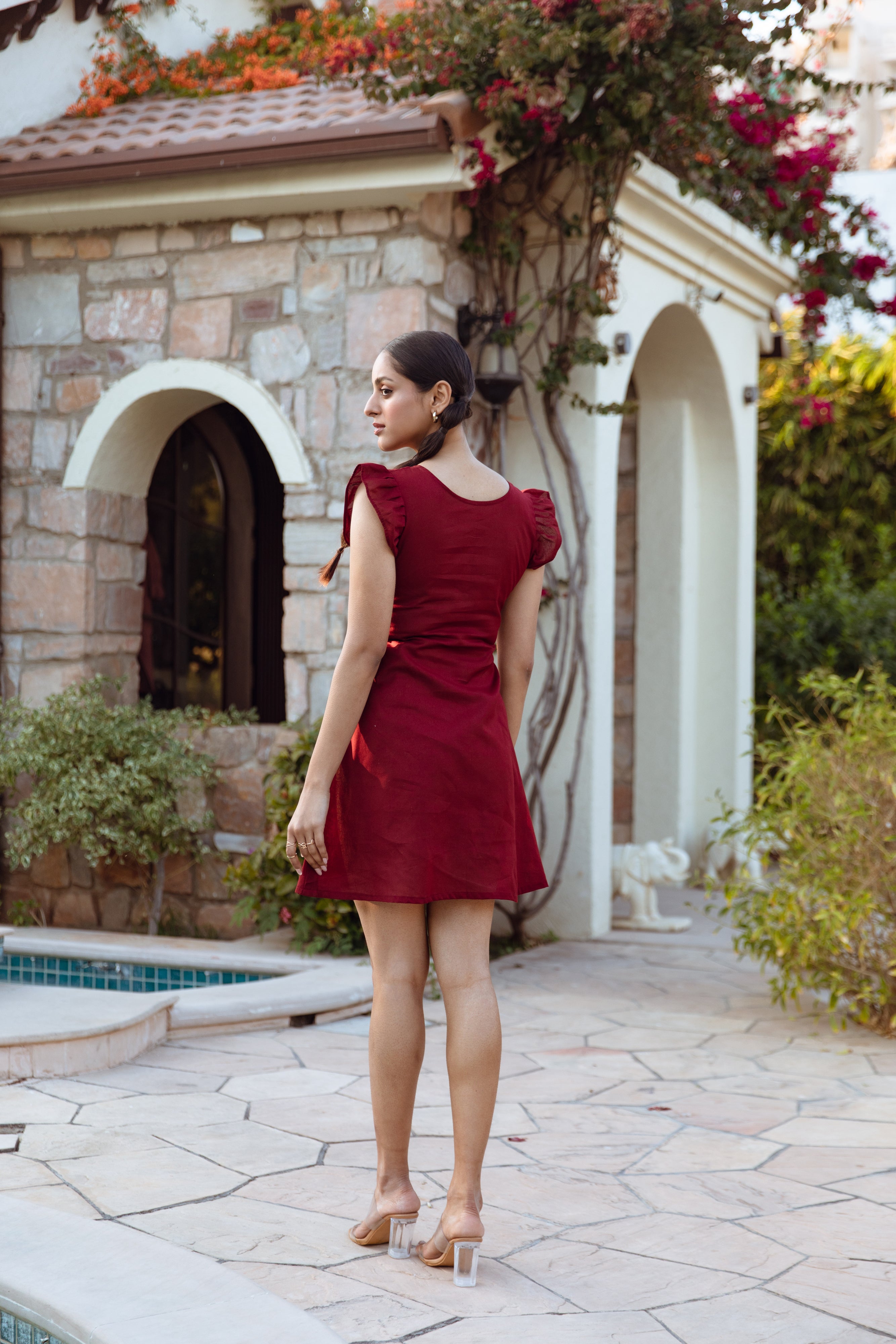 Coral Short Dress