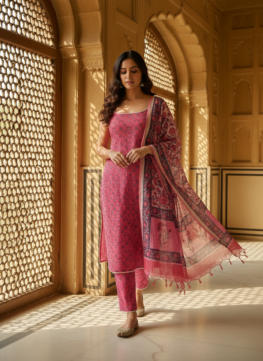 Gul Straight Kurta Pant Set