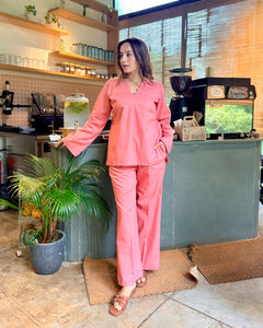Sunday Stroll Co-ord Set (Peach)