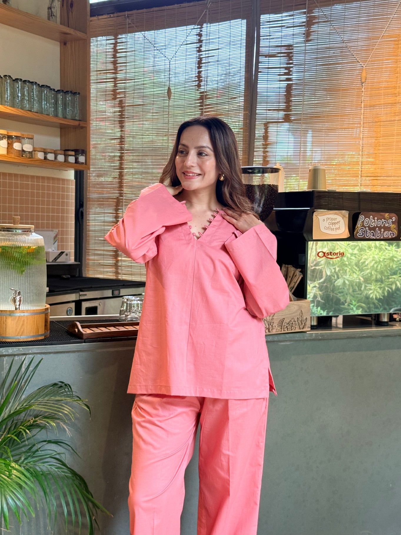 Sunday Stroll Co-ord Set (Peach)