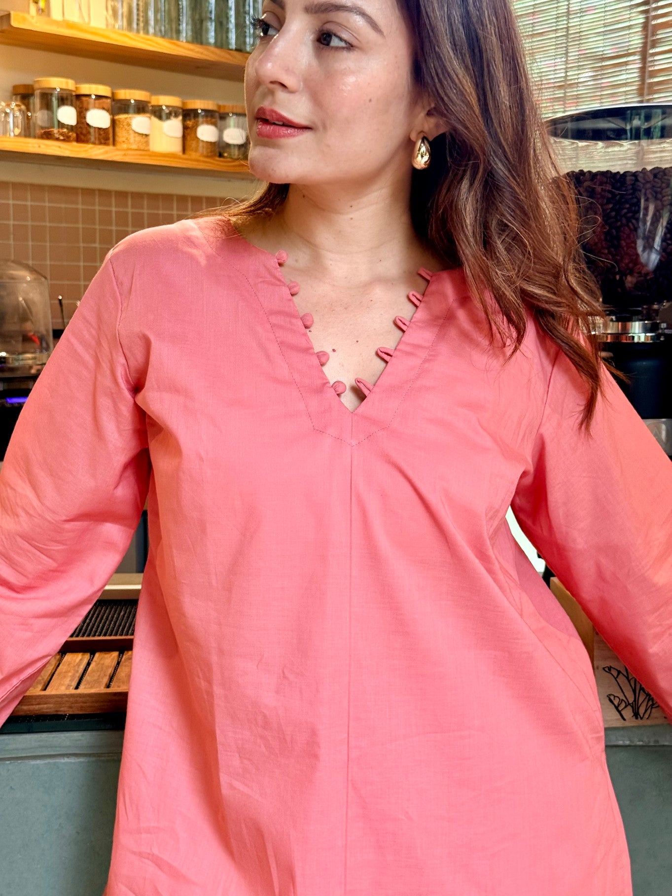 Sunday Stroll Co-ord Set (Peach)