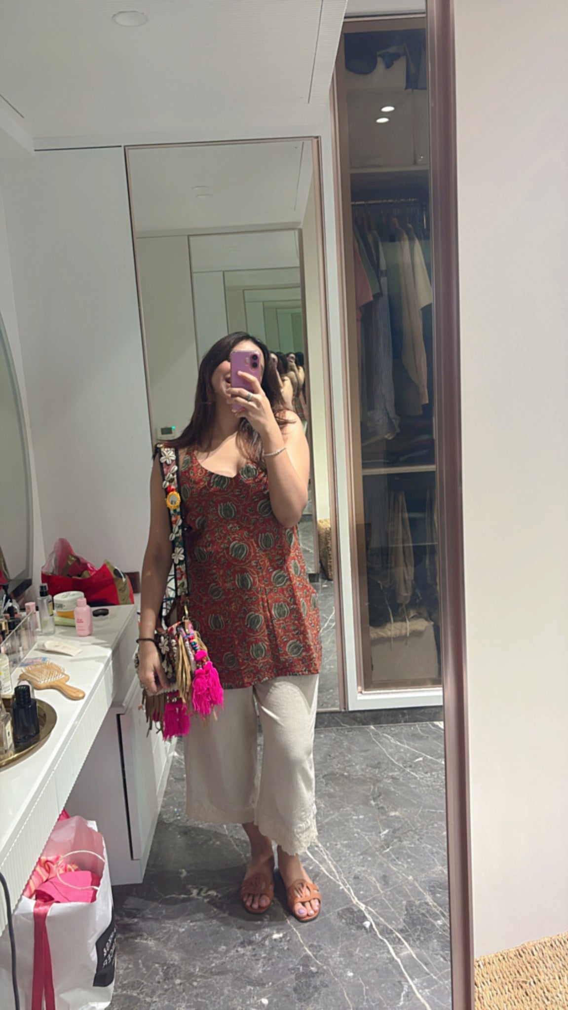Rozana Halter Neck Short Kurti