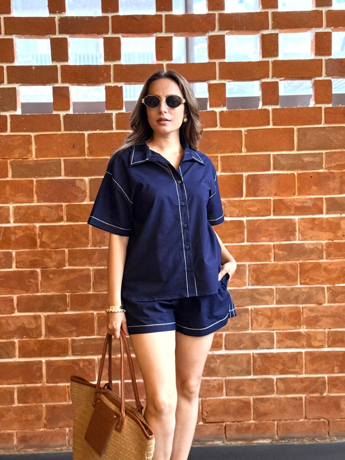 Boarding Now Co-ord Set (Midnight Blue)