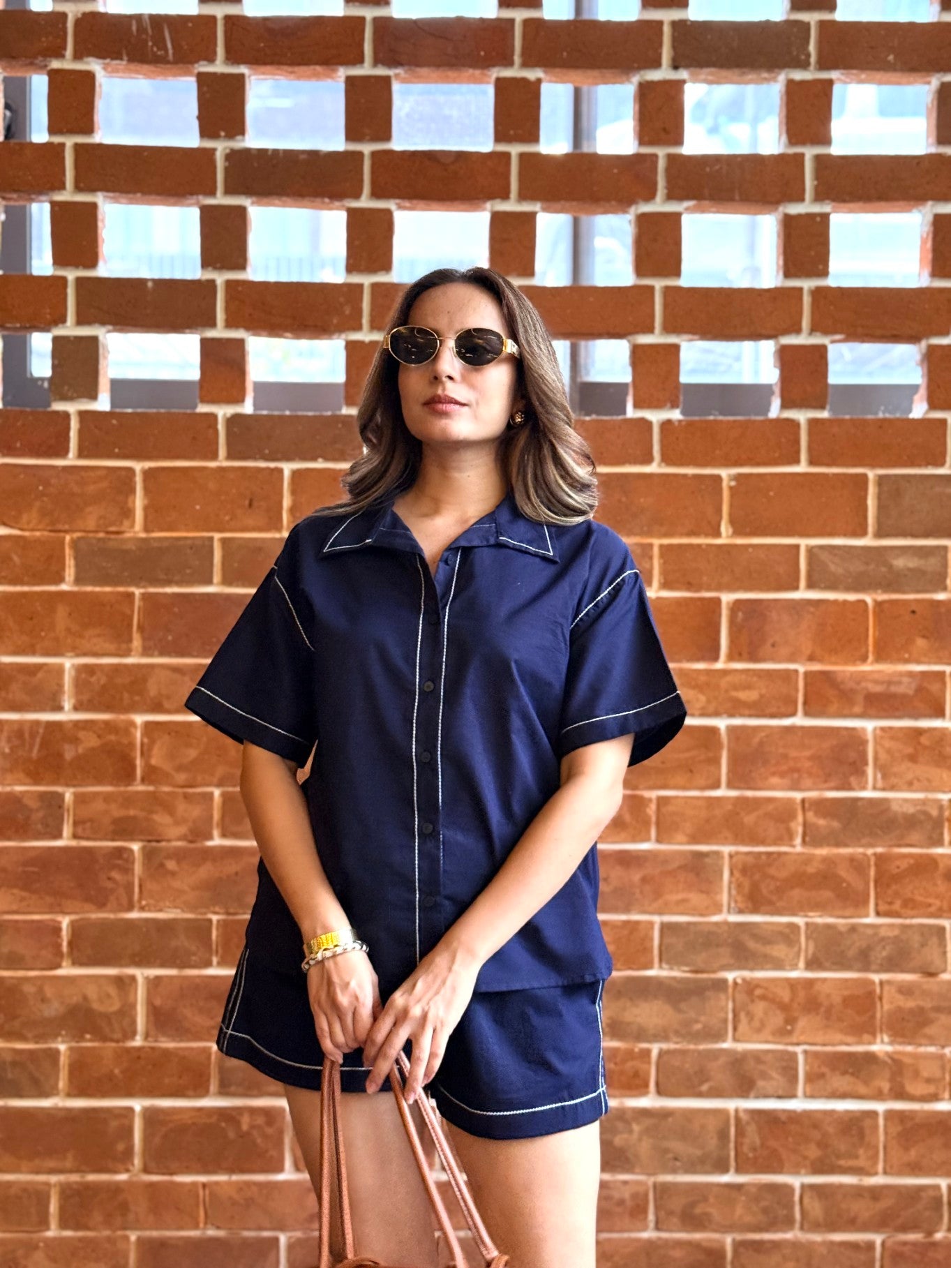 Boarding Now Co-ord Set (Midnight Blue)