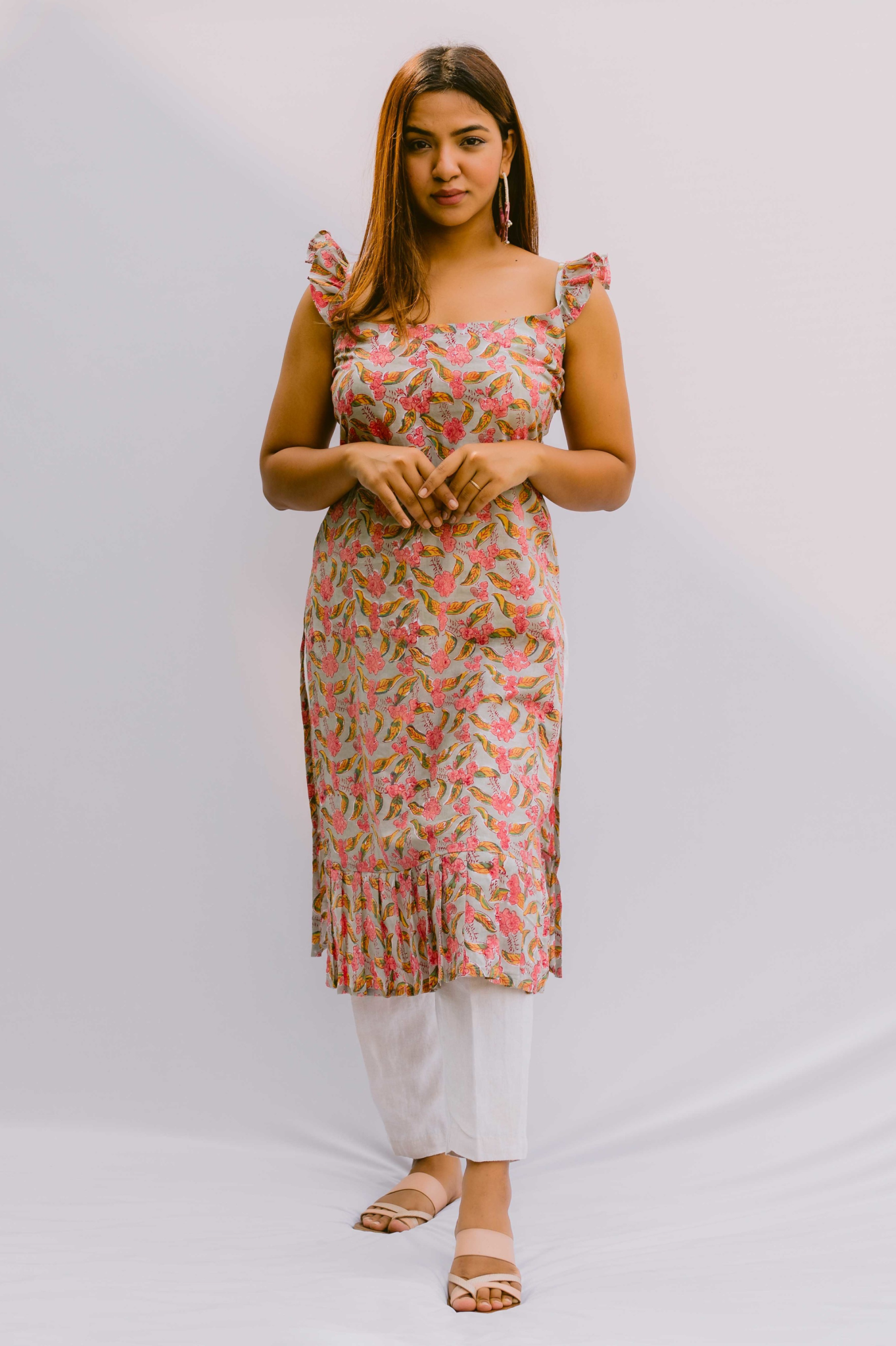 Ruffled Shoulder Kurti | Rescue