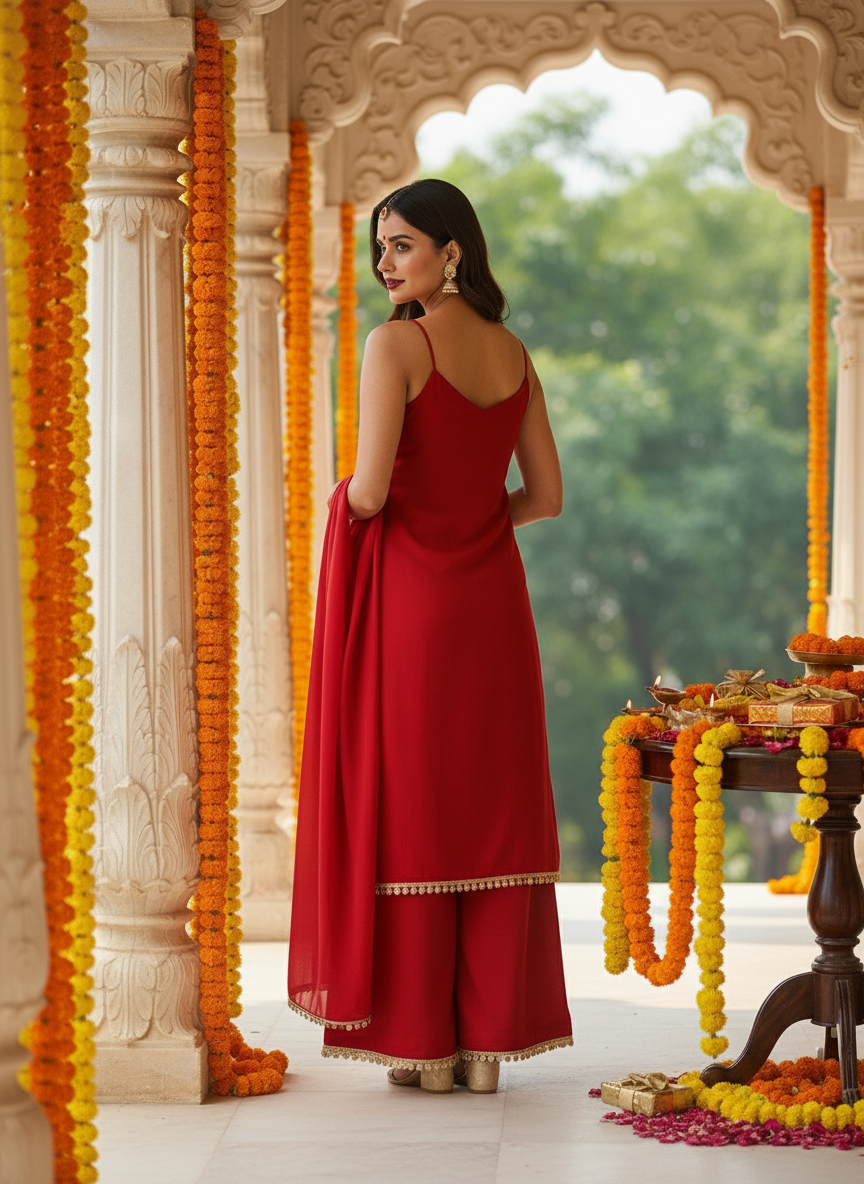 Gulab Italian Crepe Suit Set