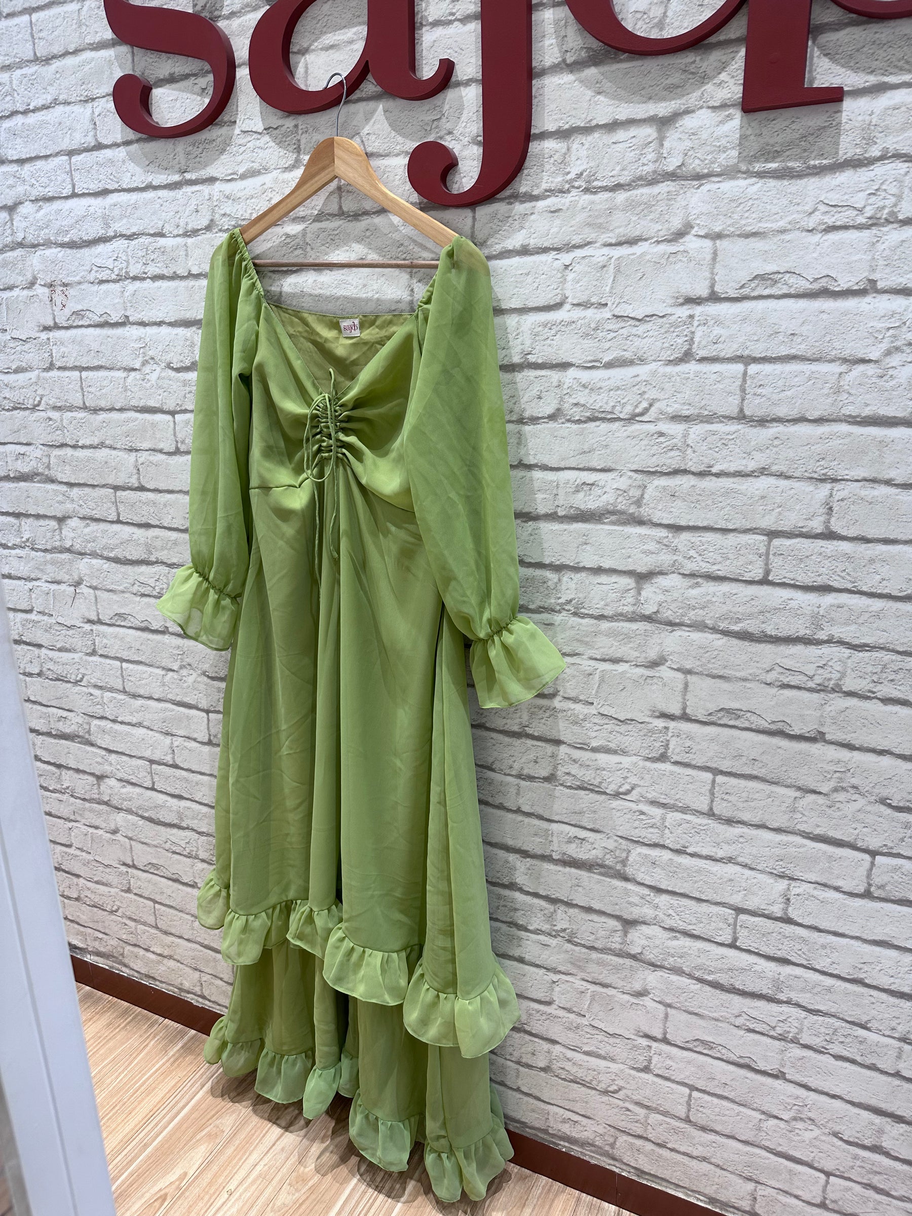 Green dreamy summer dress