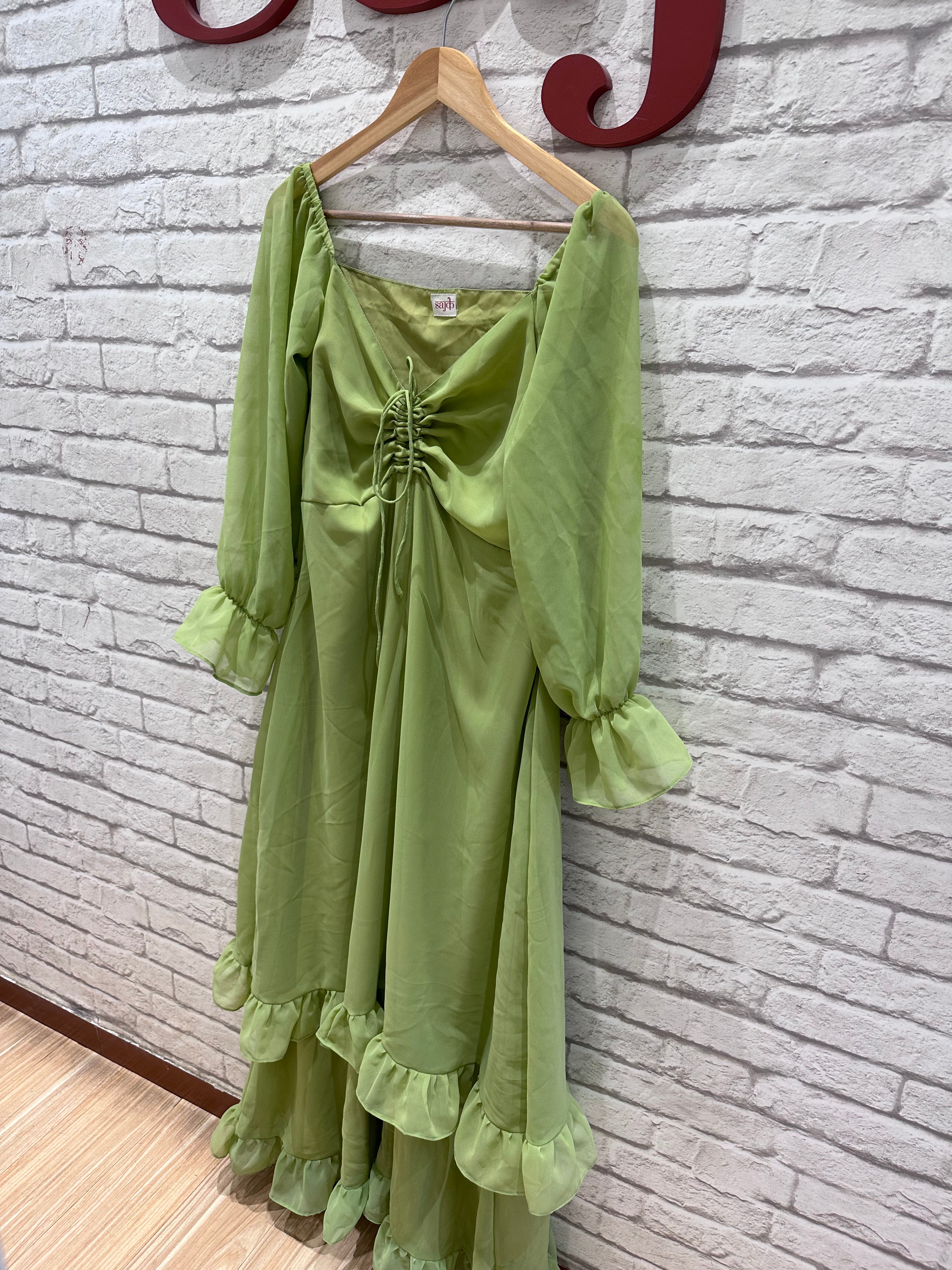 Green dreamy summer dress