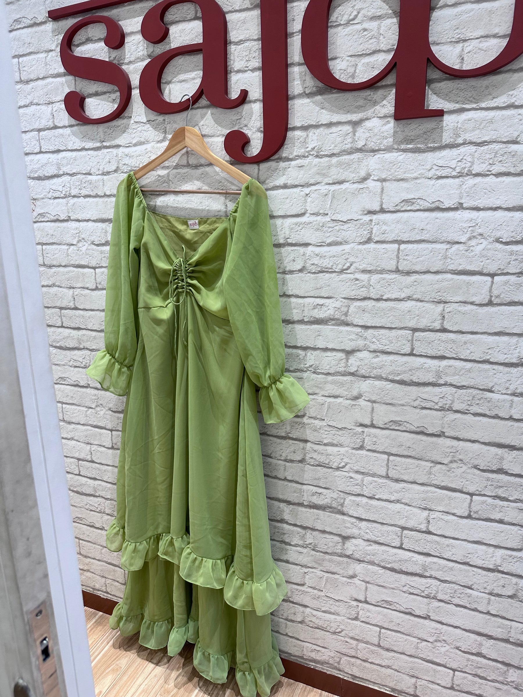 Green dreamy summer dress