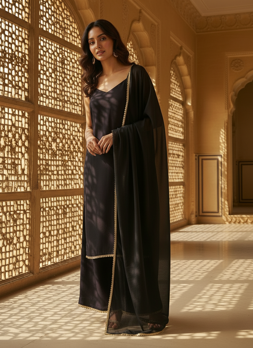 Shama Italian Crepe Suit Set