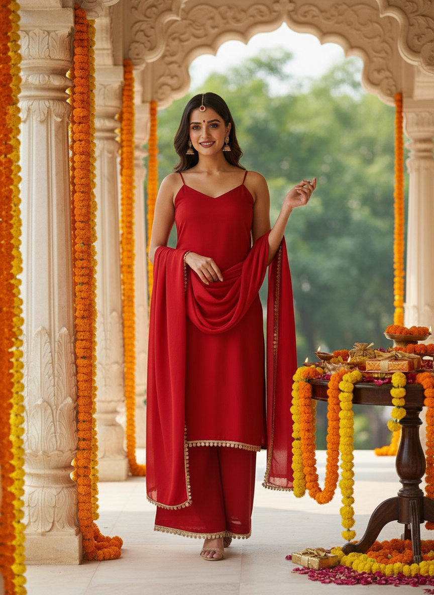 Gulab Italian Crepe Suit Set