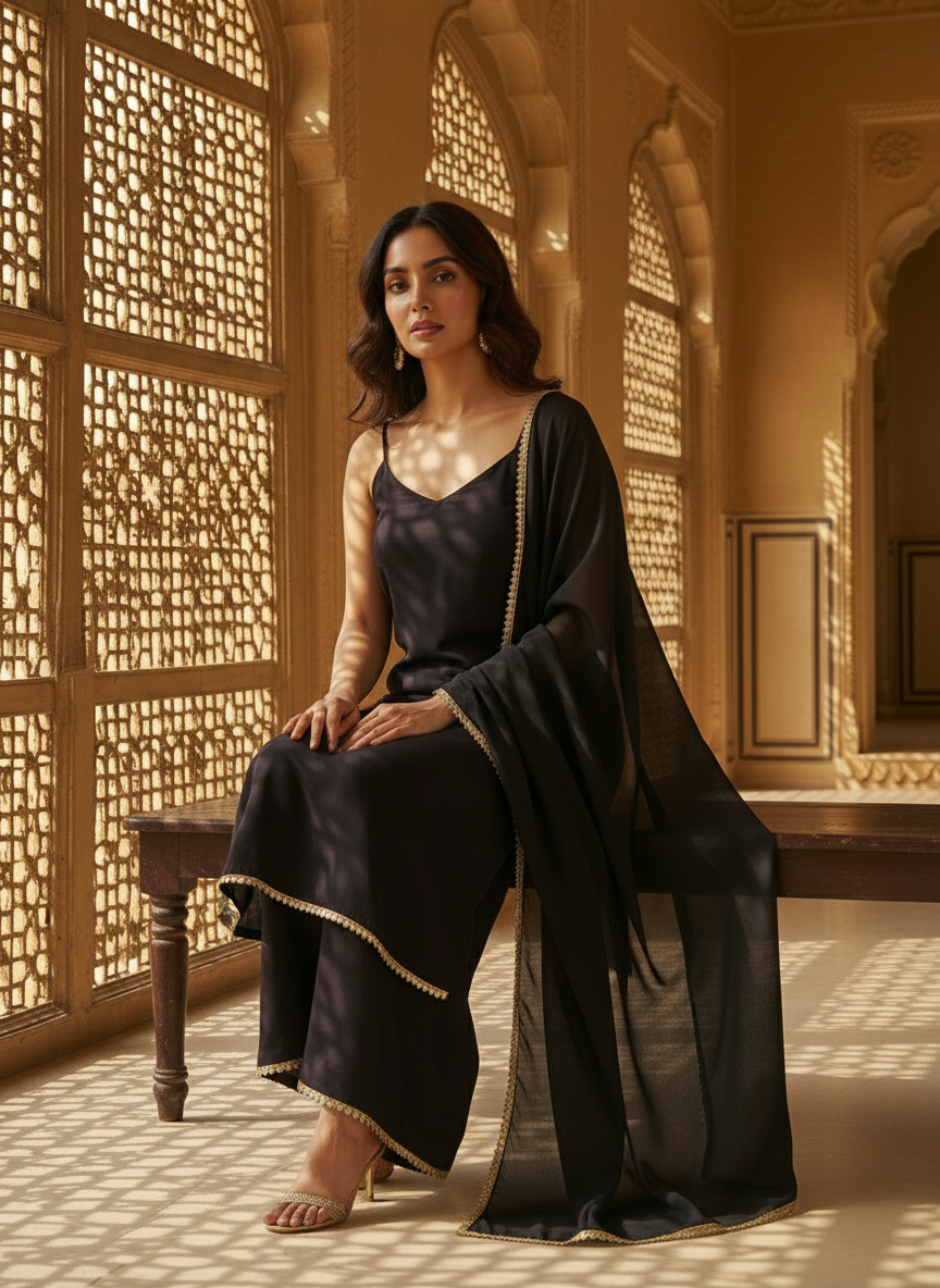 Shama Italian Crepe Suit Set