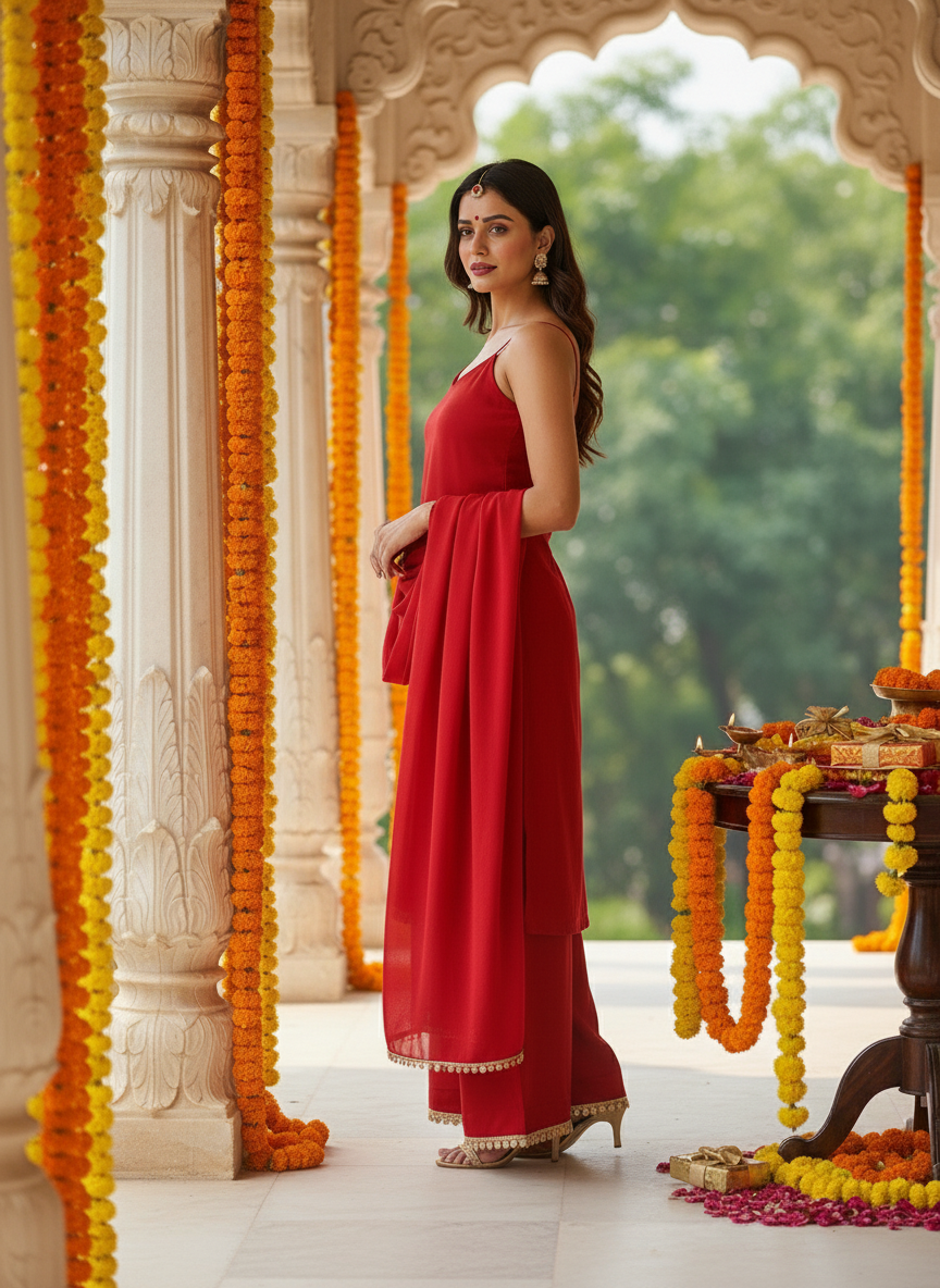 Gulab Italian Crepe Suit Set