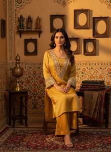 Sona Tissue Kurta With Silk Pants