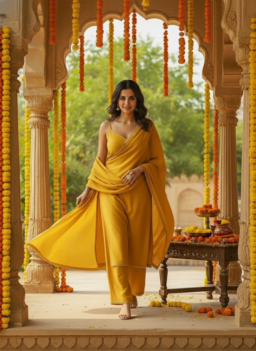 Noor Italian Crepe Suit Set