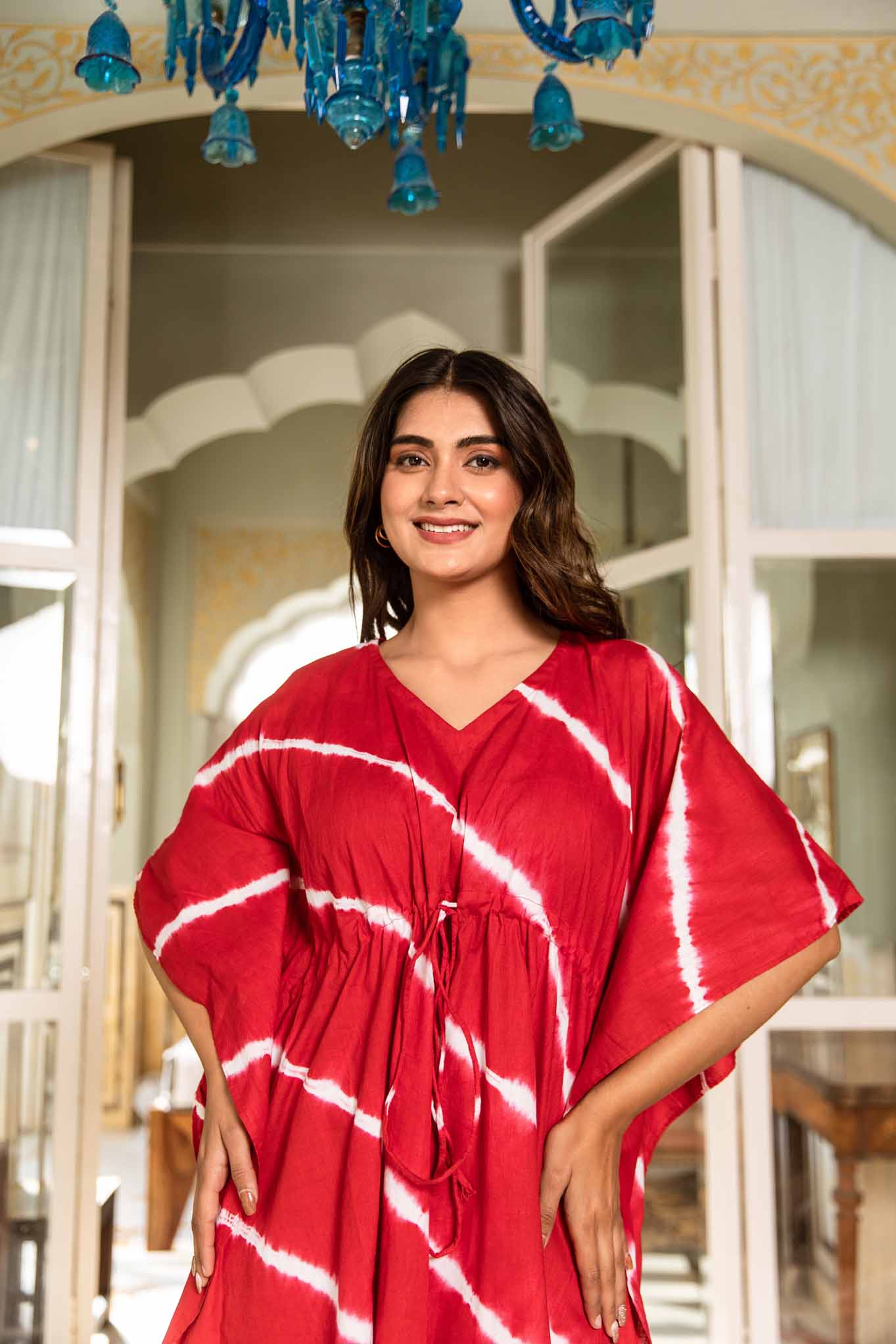 Red Short Kaftan Dress