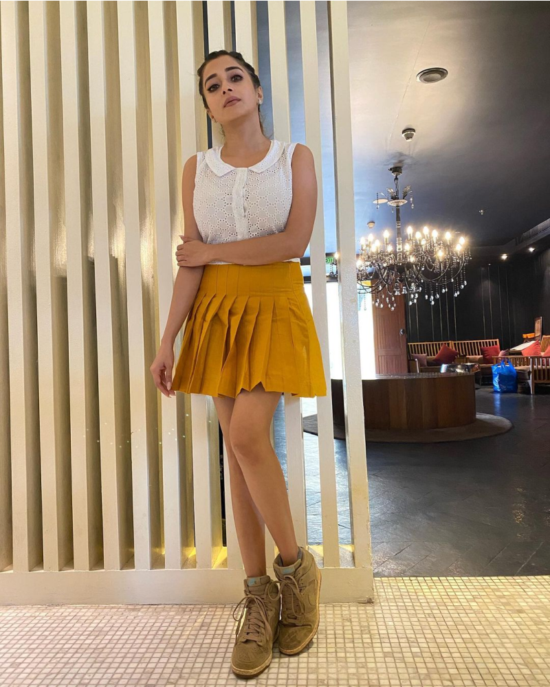 Mustard Medow' Skirt As Seen on Tinna Datta