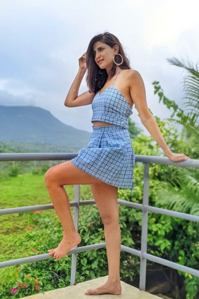 Checkered Charm' Top As Seen on Aahana Kumra