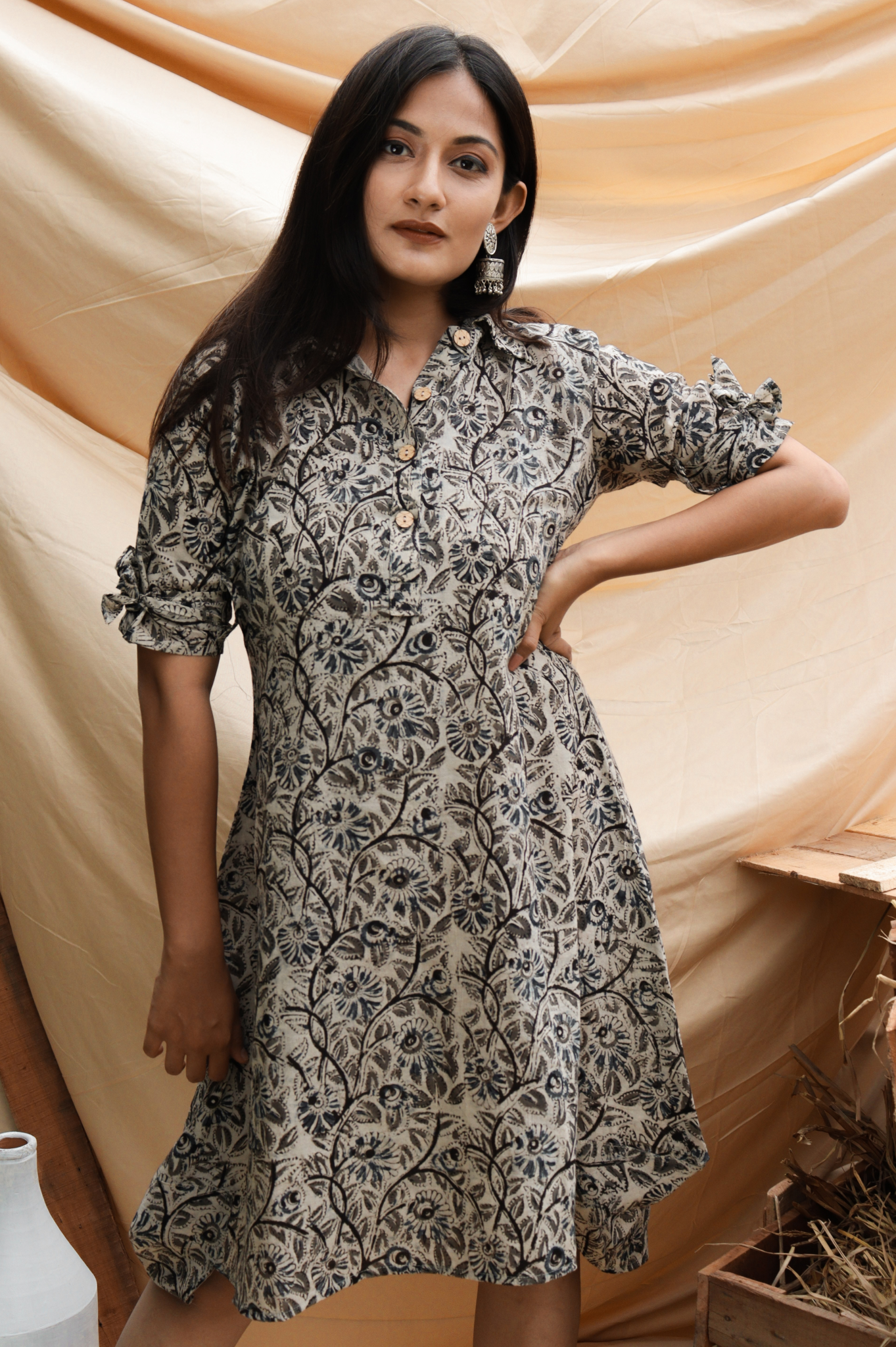 Kalamkari 'Savanna' Dress