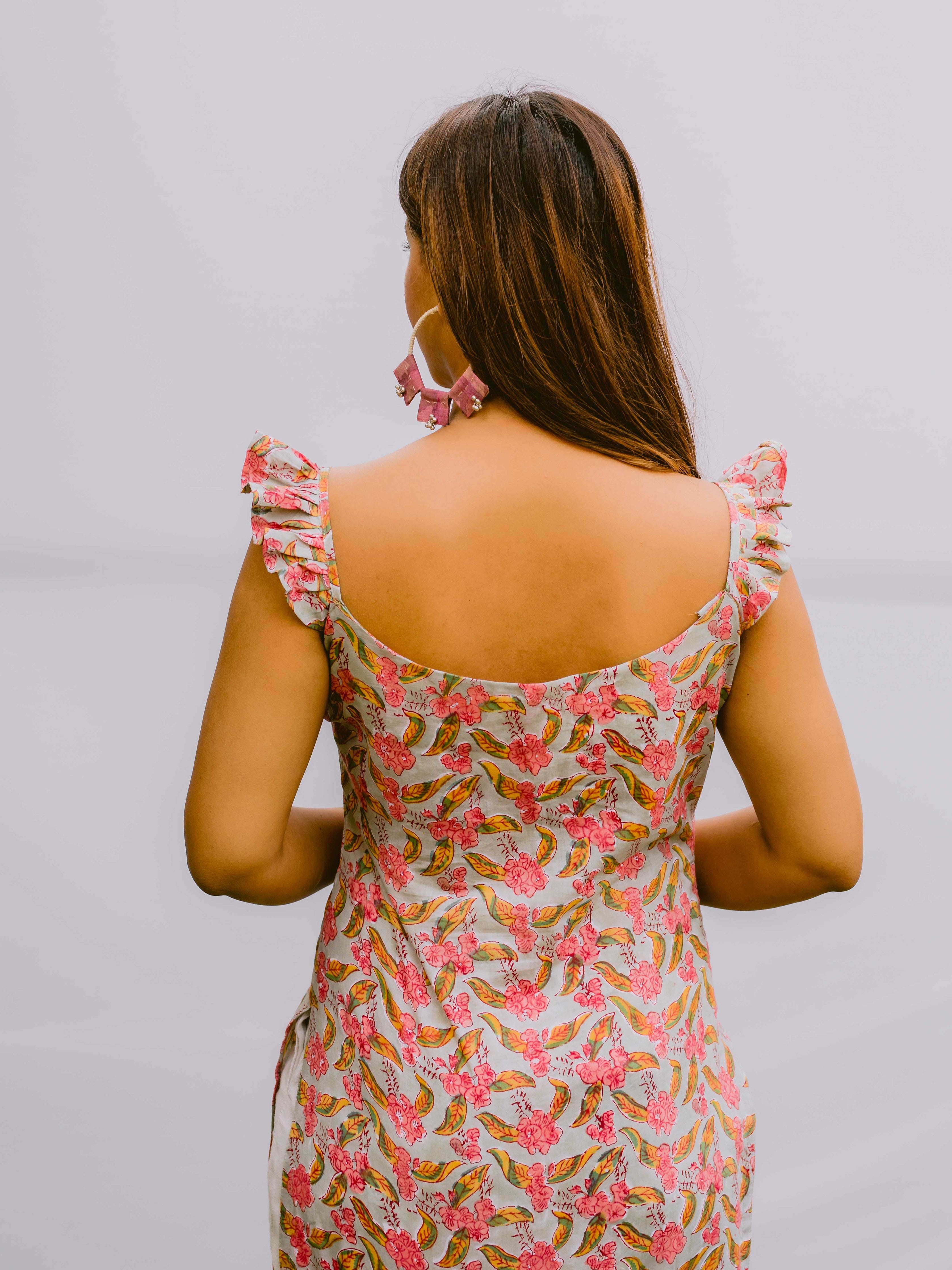 Ruffled Shoulder Kurti