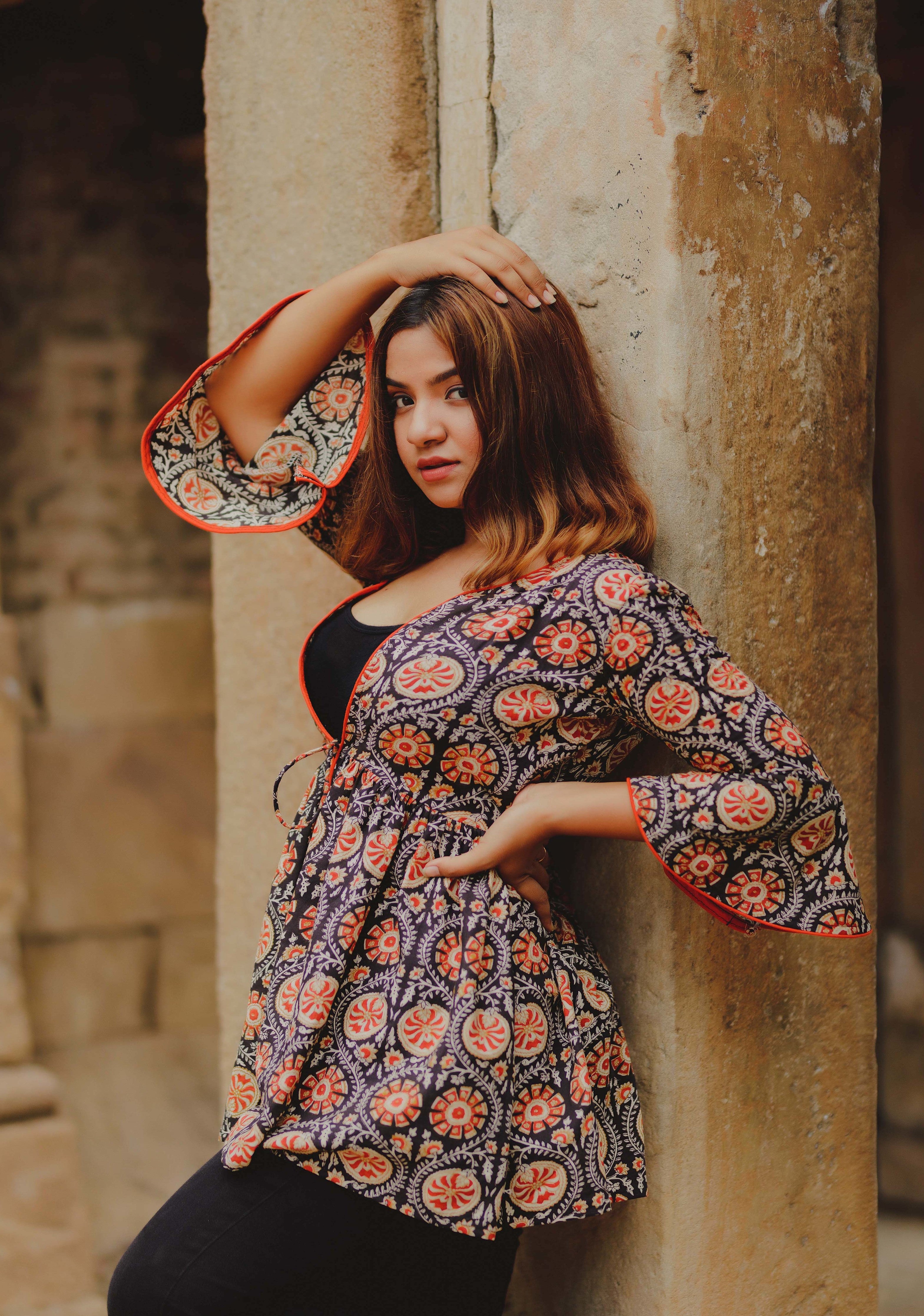 Floral Motifs' Ajrakh Jacket