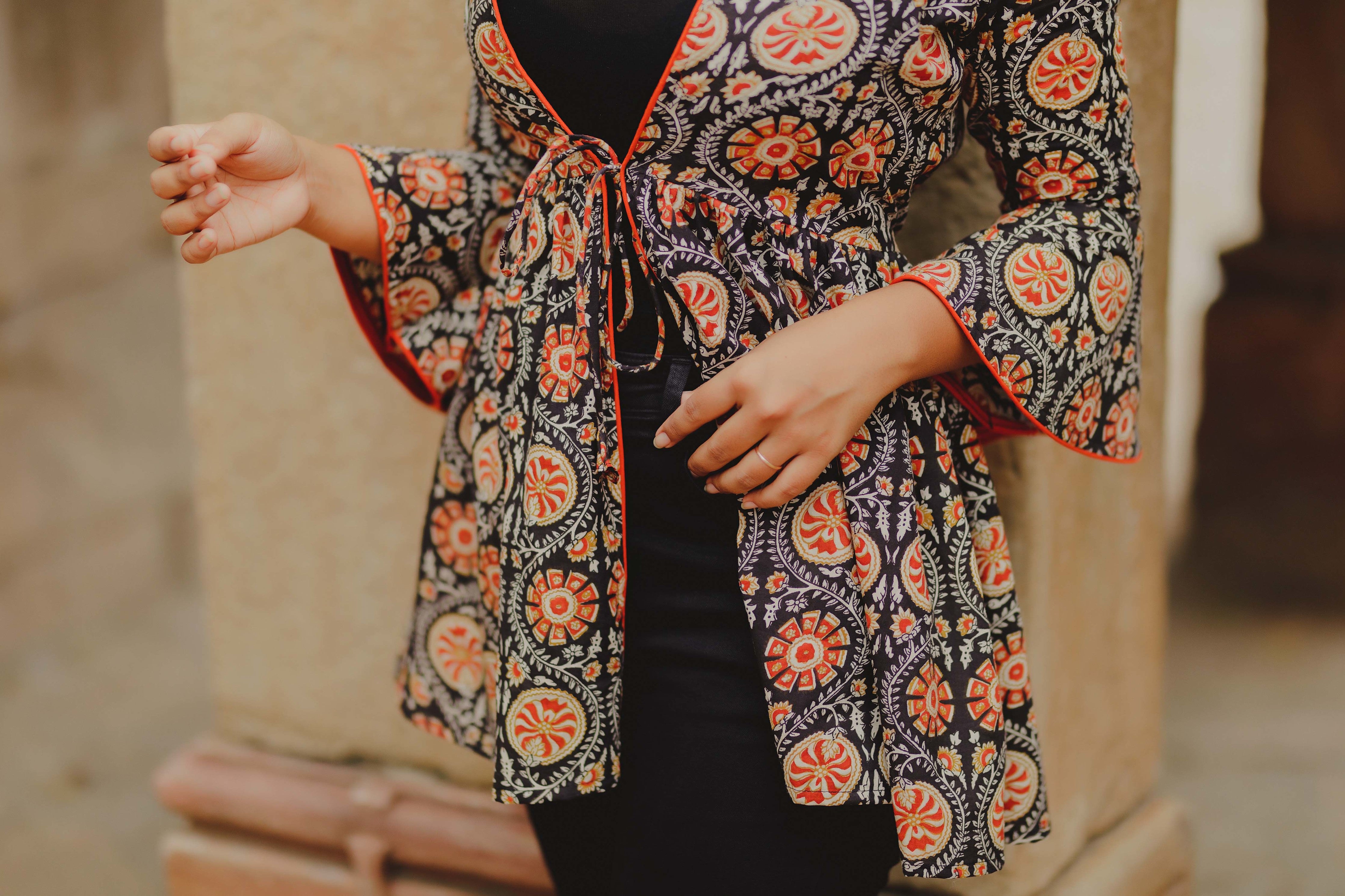 Floral Motifs' Ajrakh Jacket