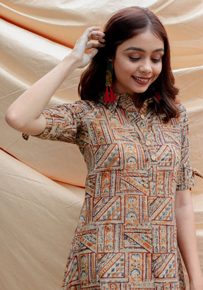 Kalamkari 'Geometry' Dress